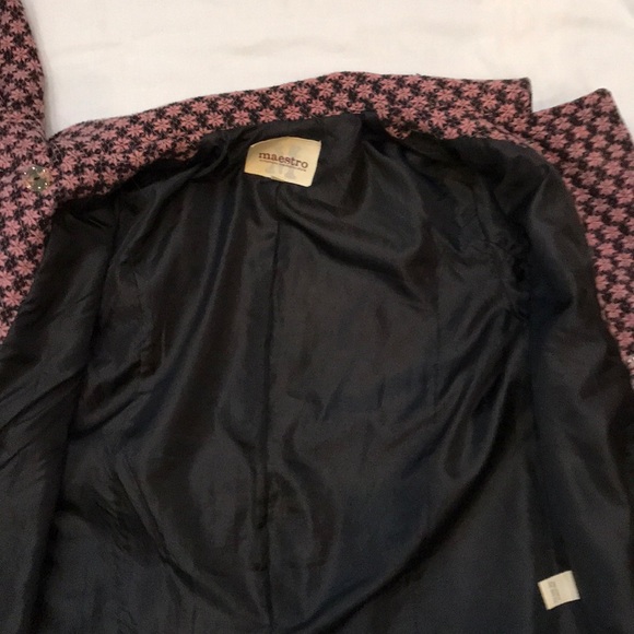 MAESTRO lined pea coat- 3- button front- size Med - Picture 5 of 7